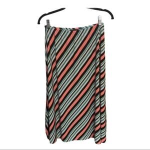 Diagonal Stripe Spring Skirt M